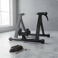 Indoor Cycle Training Stand Compact Cycle Stand Black Metal Exercise Equipment