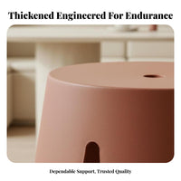 Stackable Petal Design Stool Long-Lasting Backless Seat Heavy-Duty Home Furnishing for Homeowners, Adults, Dining Room, Bedroom, Entryway