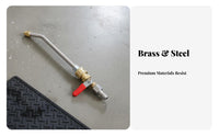 Brass Construction Pressure Washer Wand with Ball Valve Anti 1/4 Inch Quick Connect Spray Lance Leak Proof