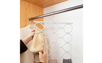 Foldable Scarf Hanger Space-Saving Hanging Scarf Organizer Non-Slip Closet Accessory Storage Hanger