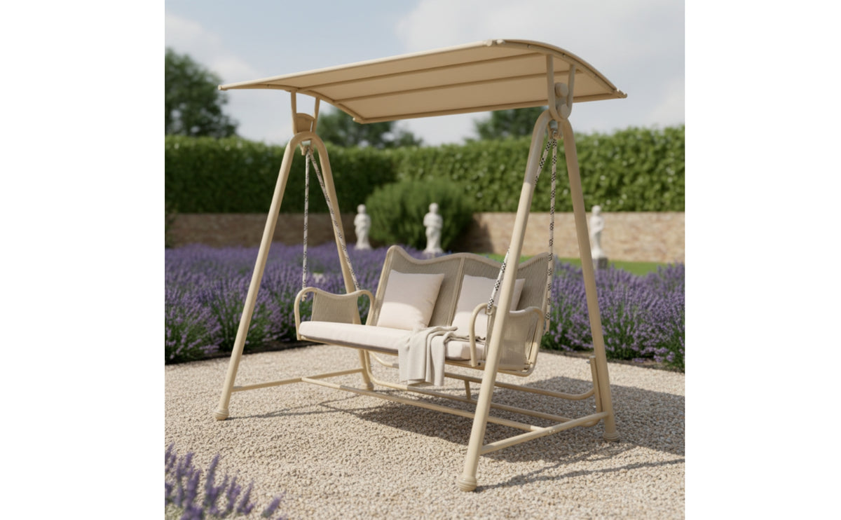 Loveseat Swing Chair Double Canopy Swing Chair Outdoor Furniture for Couples, Garden, Backyard, Balcony