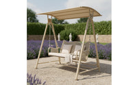 Loveseat Swing Chair Double Canopy Swing Chair Outdoor Furniture for Couples, Garden, Backyard, Balcony