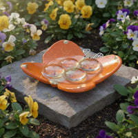 Attracts Butterflies & Bees Butterfly Puddler Weather Resistant Bee Watering Station Easy to Clean Ceramic Butterfly Water Dish Includes Glass Marbles for Gardeners, Nature Lovers, Backyard, Flower Bed, Patio