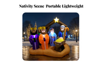 LED Lighting Inflatable Nativity Scene Included Blower Christmas Inflatable Nativity Glowing Star