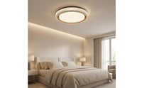 Ra95 Speckled Round Ceiling Lamp High CRI LED Flush Mount Ceiling Light Textured Indoor Lighting Gold Trim