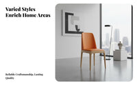 Upholstered Wooden Chair Solid Wood Frame Keyhole Back Dining Chair Unique Rear Design Household Furniture for Adults, Kitchen, Hotel, Living Room