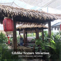 Simulation Thatch Tile Weather Resistant Faux Thatch Roofing Realistic Appearance Straw Roof Panel for Business Owners, Roofs, Resorts, Gazebo