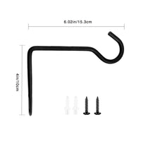Wall Mounted Plant Hook Metal Plant Hanger Hook Garden Hardware Outdoor Use Powder Coated for Balcony