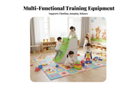 Kids Parkour Training Set Materials Soft Foam Obstacle Course Sturdy Frame Modular Climbing Blocks for Young Children, Kindergarten, Playroom, Gym