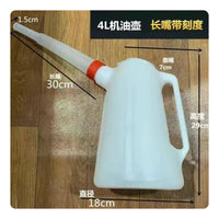 Clear Measurement Marks Long Spout Oil Dispenser Lightweight Engine Oil Dispenser Jug Leakproof for Mechanics, DIY Enthusiasts, Workshop