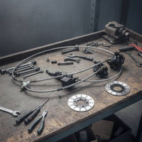 Hydraulic Disc Brake Kit Ventilated Disc Brake Kit with Calipers Braided All-Season for DIY Builders