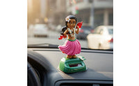 No Batteries Required Solar Dancing Hula Doll Vivid Colors Solar Powered Hula Girl Long-Lasting Hawaiian Girl Bobblehead Stress Relief for Children, Windowsill