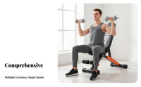 Multi-Functional Adjustable Incline Seat Foldable Adjustable Utility Bench Full physique training Strength Training Equipment Quick & Safe Adjustment for Home Gym Users, Weightlifters, physiquebuilders, Weightlifting, Muscle Building, Exercise, Garage