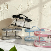 Large Capacity Holographic Makeup Bag Waterproof Transparent Toiletry Bag Lightweight Holographic Makeup Pouch Easy to Clean for Women, Bathroom