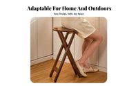 Portable Foldable Round Stool Space-Saving Backless Travel Stool Lightweight foldable Seat Sturdy Construction for Children, externaldoor lovers, Camping, Hiking, Fishing, Parties
