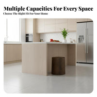 Wood Grain Trash Can Large Capacity Double Layer Trash Bin Easy to Clean Double-Layer Wastebasket for Living Room, Kitchen, Bedroom