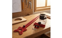 Metric Scale Router Circle Cutting Jig Slotted Tracks Circle-Cutting Jig Star-Shaped Router Milling Groove Bracket Locking Knobs for Woodworkers, Carpenters, Workshop