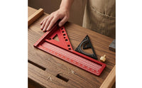 Anodized Metal Carpenter Square Engraved Markings Angle Gauge Detachable Marking Ruler Wear-Resistant for Carpenters, Woodworkers, Woodworking Shop