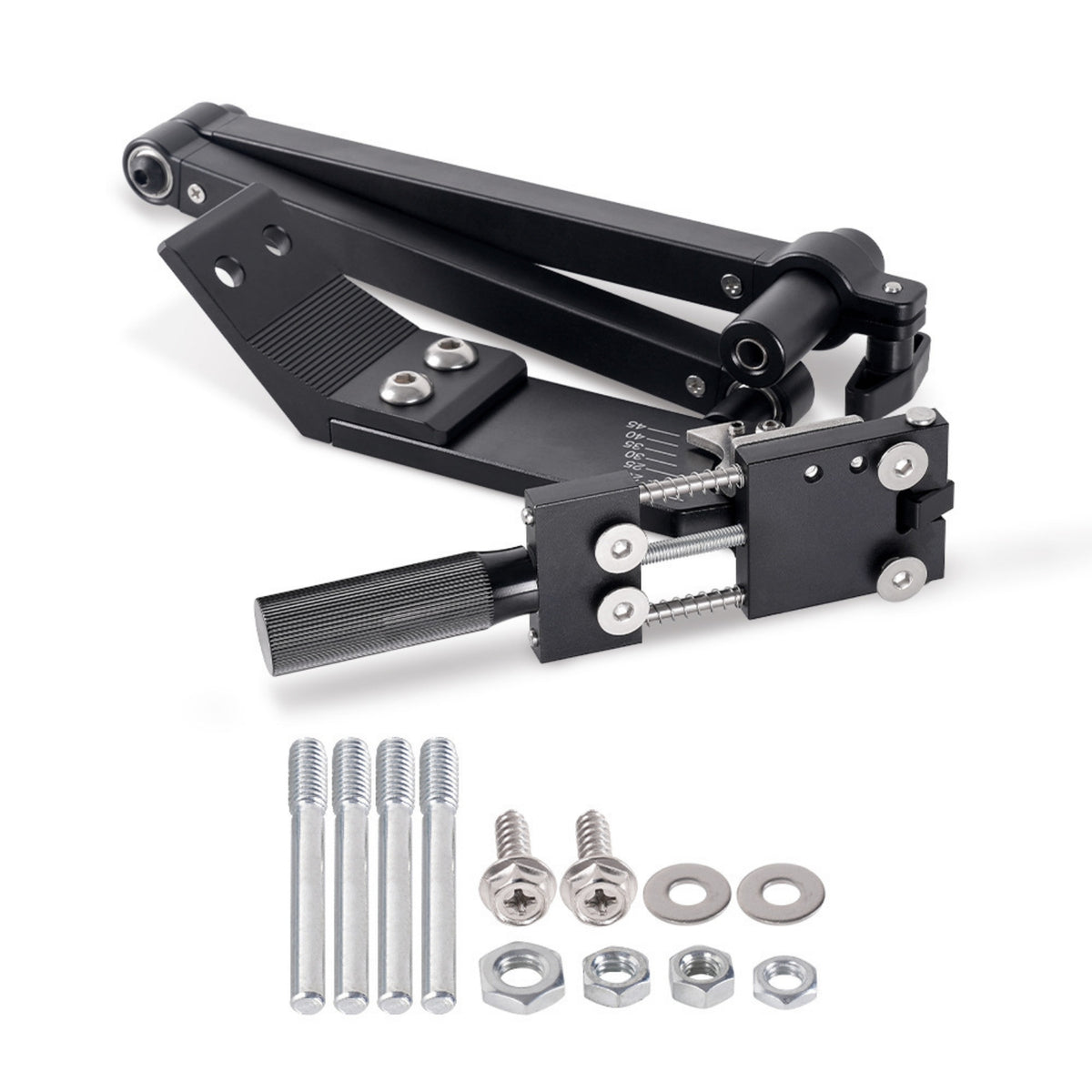 Accurate Lawn Mower Blade Grinder Jig Matte Black Blade Grinder with Adjustable Clamp Sturdy Smooth for Gardeners