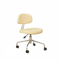 space-saving Footprint Molded Shell Chair with Casters Modern & aesthetic Upholstered Vanity Chair with casters Height Adjustable Office Furniture Ergonomic Design for Students, Adults, Women, Study Room, Small Apartments, Bedroom