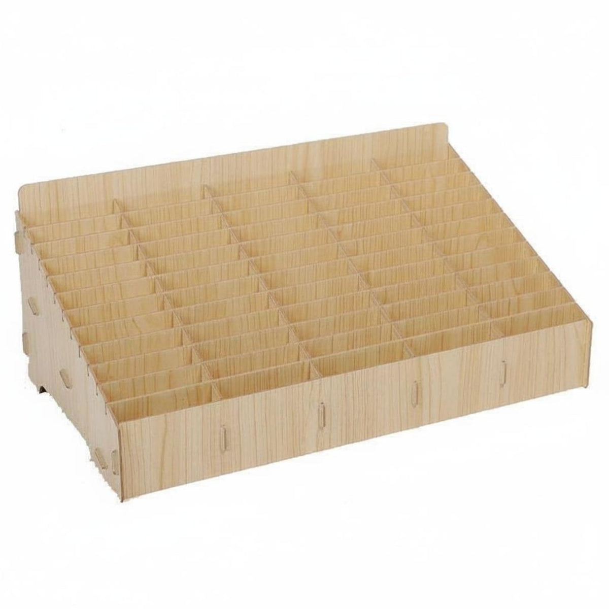 Large Capacity Classroom Phone Storage Box Wood Grain Finish Wooden Cell Phone Storage Box Space Saving for Teachers, Students, Meeting Room
