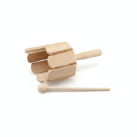 Slotted Wooden Sound Tube Included Mallet Multi-Tone Percussion Tube Artisan-Made for Children