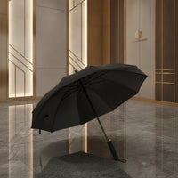 Automatic Open Umbrella with 10 Ribs Water-Repellent Straight-Handle Umbrella Windproof Heavy Duty for Commuters, Travelers, Travel