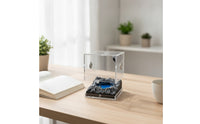 Escape-Proof Acrylic Terrarium with Landscape Ventilated Invertebrate Habitat with Cave Transparent Enclosure Secure for Hobbyists