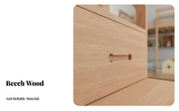 Space Saving Design Bunk Bed Storage Stairs Reversible Handrail Beech Wood Bunk Bed Steps Full-Length Guardrails Wooden Drawer Step Cabinet for Children, Families, Parents, Small Areas, Dormitory, Guest Room, Home