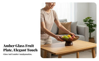 Elegant Design Pedestal Fruit Bowl Decorative Draining Fruit Basket with Stand Multi-Purpose High-Foot Candy Dish Easy to Clean for Coffee Table, Living Room, Party, Kitchen Counter