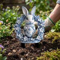 Easter Bunny Lawn Stake Spring Theme Easter Garden Stake Festive Design Bunny Yard Decoration for Holiday Enthusiasts, Homeowners, Patio, Flower Pots