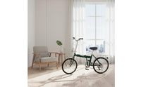 Retro Folding City Bike Internal 3-Speed Japanese Style Folding Bike Includes Rear Rack Step-Through City Bike for Commuters, City, University