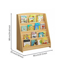 Multi-Layer Storage Student Study Station Modern Simple Design Writing Desk with Bookshelf Sturdy Construction Desk with Hutch Nordic Design for Students, Teens, Dorm Room, Bedroom