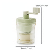 Transparent Body Manual Ice Shaver Tabletop Shaved Ice Maker Compact Snow Cone Maker Ridged Design
