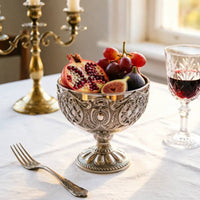 Pedestal Bowl Embossed Bowl Elegant Dessert Dish for Hosts