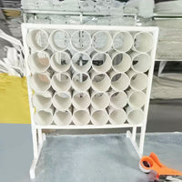 PVC 6-Tier Umbrella Storage Rack with Color Pen Holder and Organizer