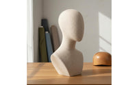 Mannequin Head Abstract Faceless Design Securable Hairpiece Head Stable Base Necklace Display Bust for Showcase Window