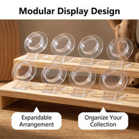 Clear Acrylic Bracelet Display Stand, Single Tier Jewelry Holder, Retail for Counter, Transparent Organizer Rack