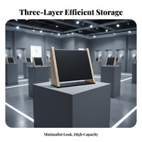 3-Tier Necklace Stand Large Capacity 3 Tier Necklace Stand Solid Wood Construction Tabletop Jewelry Display for Retail Counter, Countertop, Craft Fair