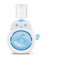 Compact Desktop Misting Fan Transparent Tank Rechargeable Misting Fan