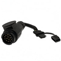 13-Pin to 4-Pin Adapter Black Trailer Connector Cable Ribbed Vehicle Accessory