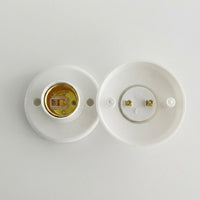 Ceiling Light Fitting with E27 Lamp Holder for Home Lighting, Heat Resistant Bulb Holder for E27 Lamp, Round Base Ceiling Pendant, 78mm Diameter