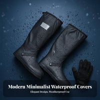 Thickened Anti-Slip Sole High-Tube Rain Boot Cover Wear-Resistant Waterproof Shoe Cover Easy to Clean for Cyclists, Riding, Outdoor, Camping