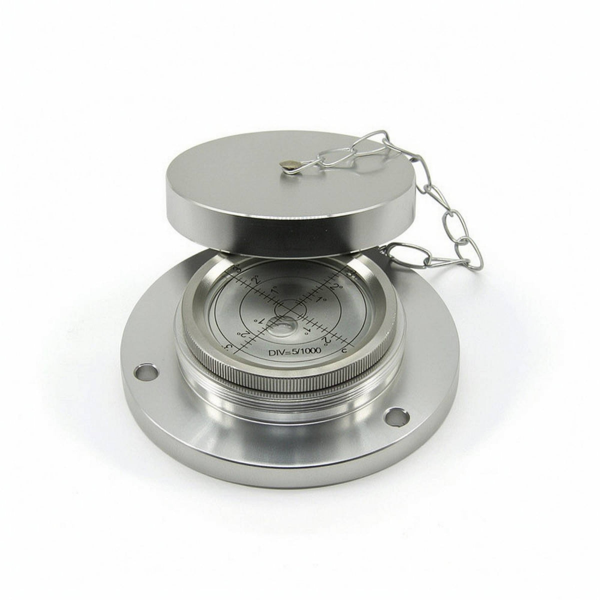 Circular Bubble Level Brushed Silver Round Bubble Level Precision for Cranes