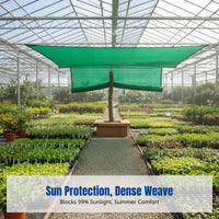 Green Shade Mesh, Thickened Sunshade, Dense Reinforced Border, Outdoor Patio, Balcony, Greenhouse, Heat Insulation