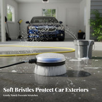 Rotating Car Wash Brush Quick Connect Pressure Washer Brush Attachment No Electricity Needed Non-Non-Scratching