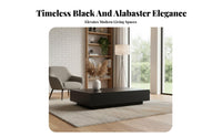 Minimalist Design Square Plinth Nordic Design Coffee Table With Storage Living Room Furniture Geometric Shape for Apartment Dwellers, Homeowners, Families, Small Areas, Studio, Lounge Area, Home Decor