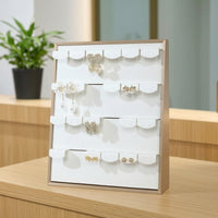 Earring Display Stand Freestanding Earring Organizer Board Countertop Fold-out for Jewelers, Craft Fairs, Dresser