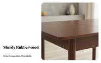 Extendable Design Expandable Rectangular Table with Chairs Modern Simple Design Expandable Dining Set Space-Saving Household Furniture Sturdy Construction for Apartment Dwellers, Families, Homeowners, Small Areas, Kitchen, Living Room