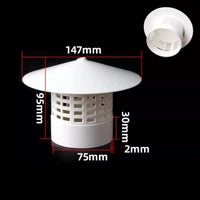 PVC tube Drain Cover Weather-Resistant Protection Ventilation Cap Prevents Blockages Ventilation Cap Cover for Rooftop